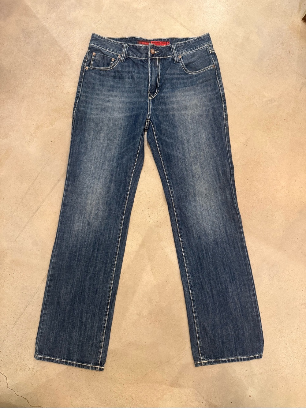 Rock & roll men’s jeans double barrel straight relaxed leg 34 x 36